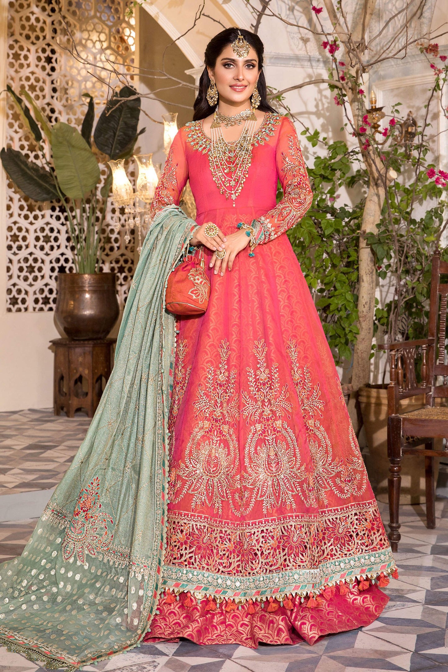 Ayeza Khan - Pinkish Red | 60% OFF