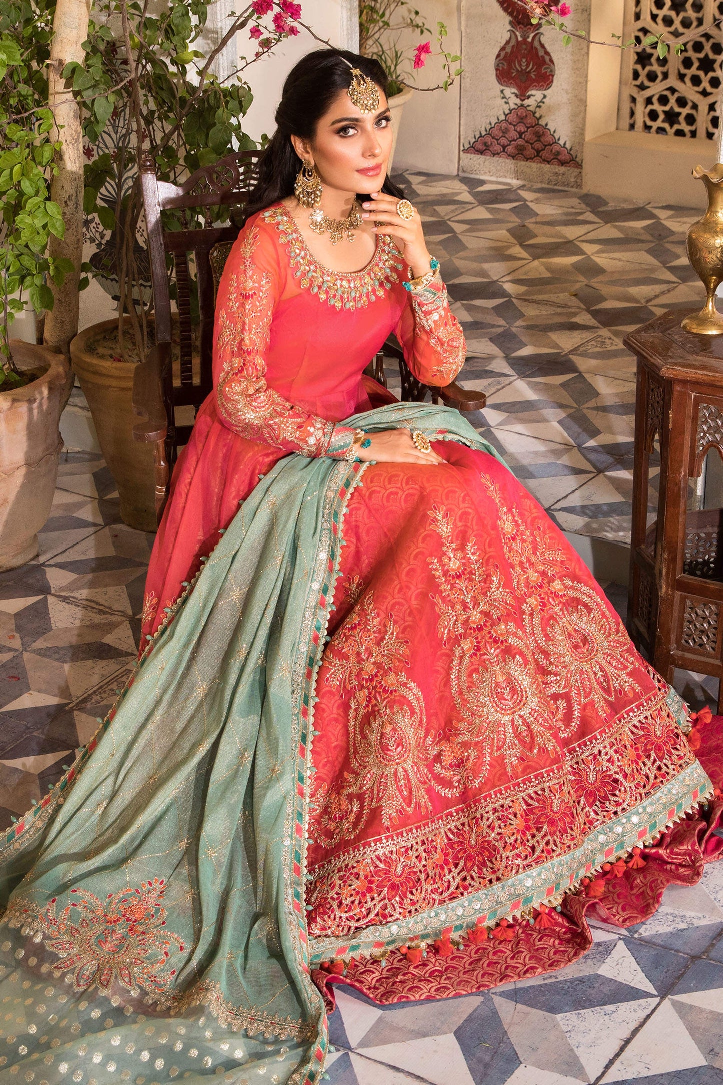 Ayeza Khan - Pinkish Red | 60% OFF