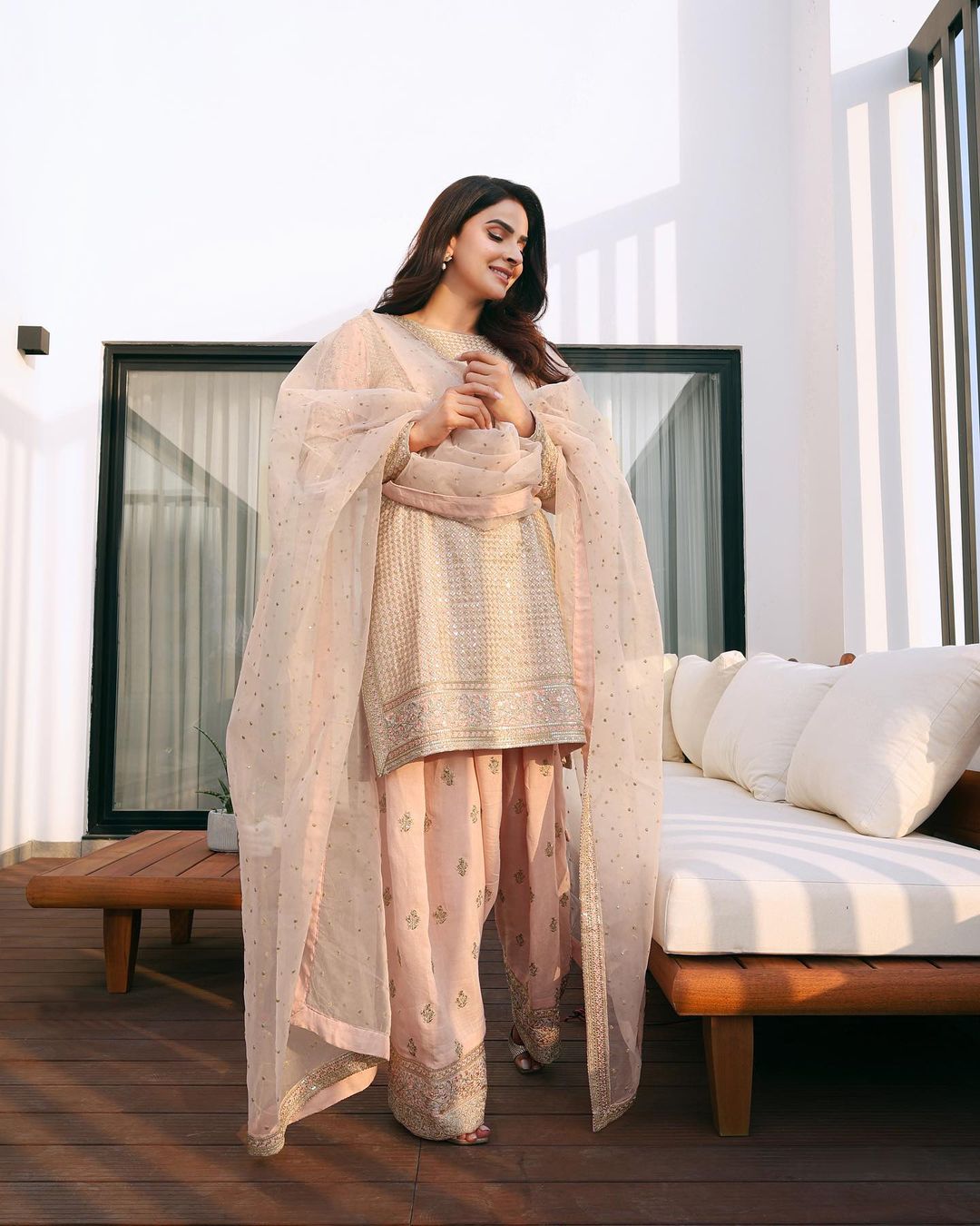 SABA QAMAR - DUST PINK Dress | 60% OFF