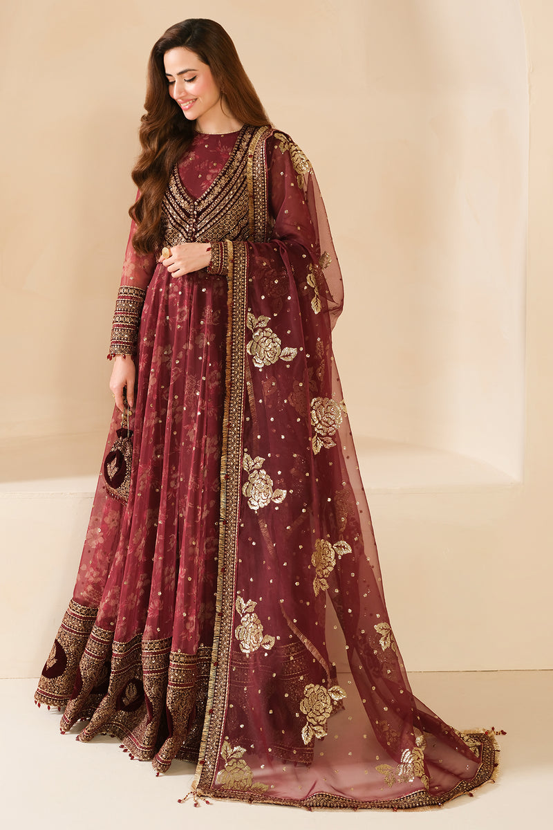 Sana Javed - Embroidered Maxi and Dupatta set | 50% OFF