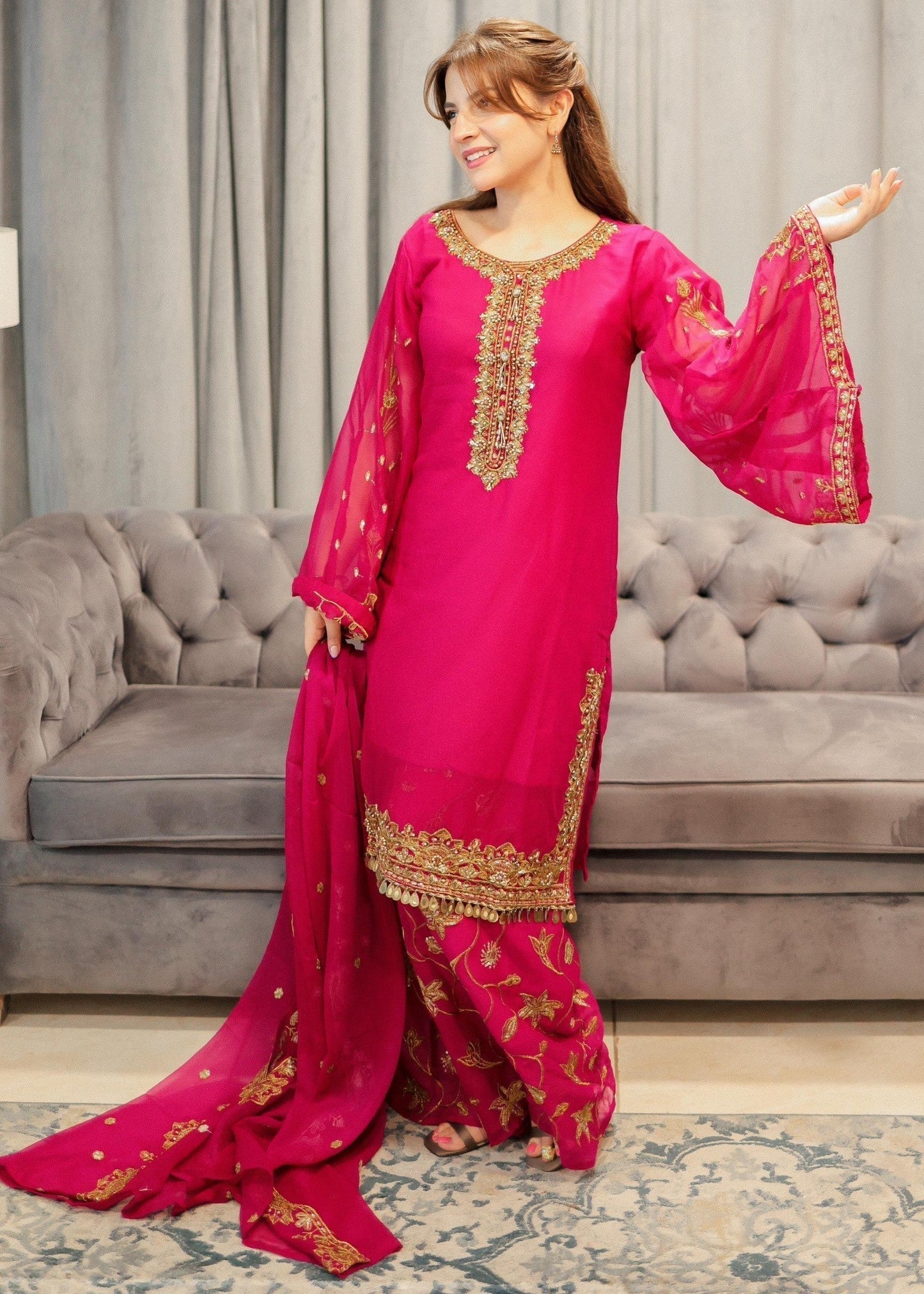 Dananeer - Rahas Shirt, Trouser and Dupatta - COD | 50% OFF