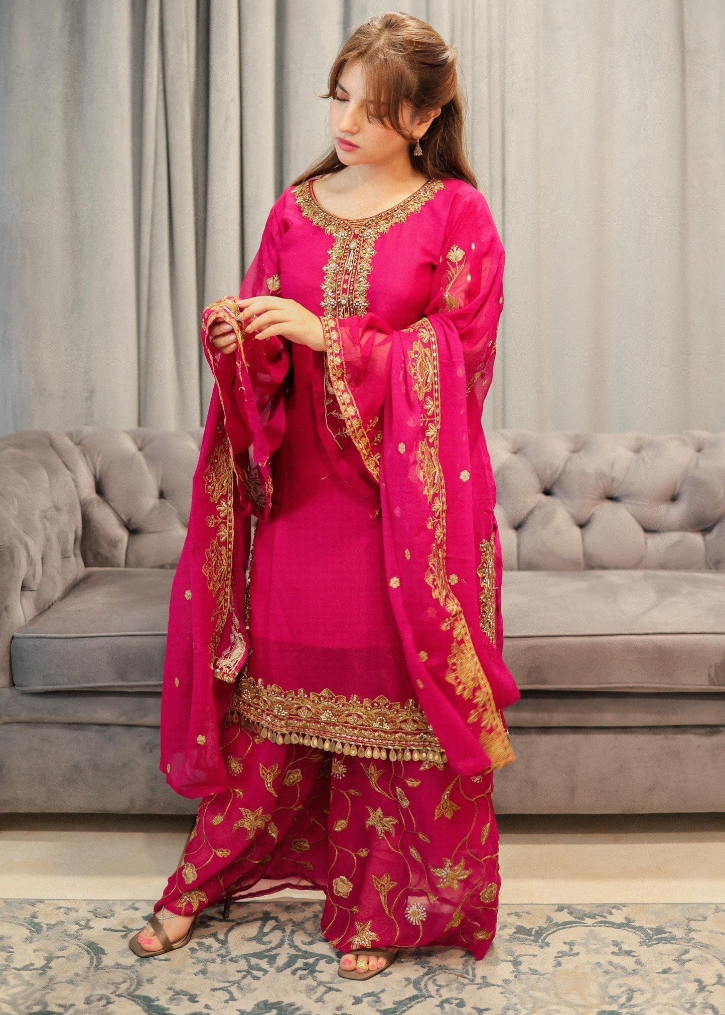 Dananeer - Rahas Shirt, Trouser and Dupatta - COD | 50% OFF
