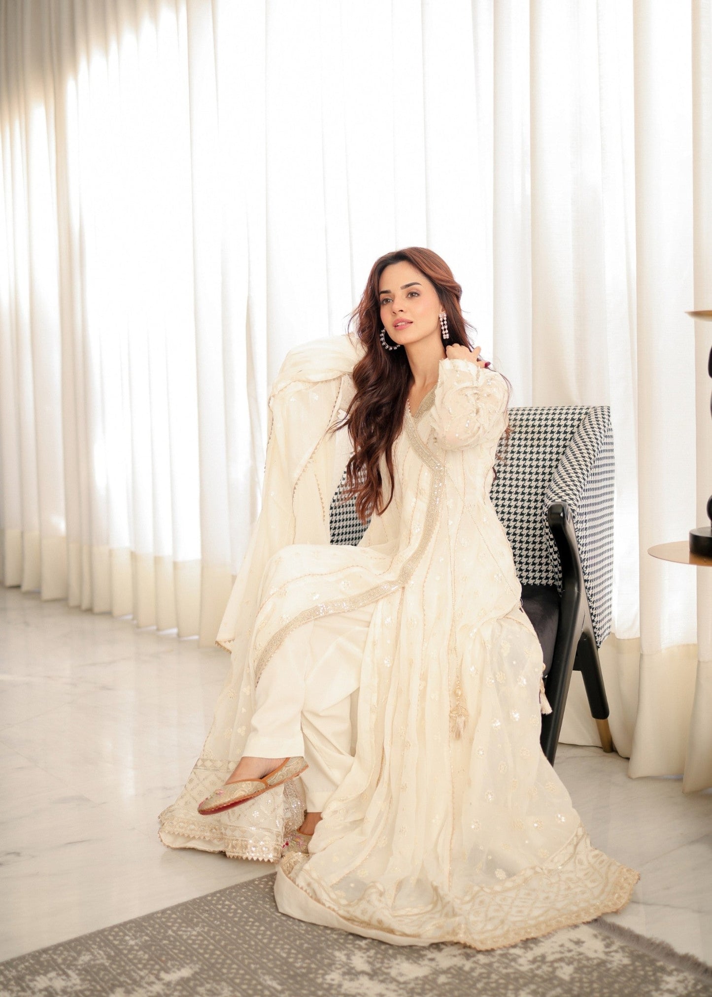 Komal Meer - Tiyara Maxi, Trouser and Dupatta - COD | 50% OFF