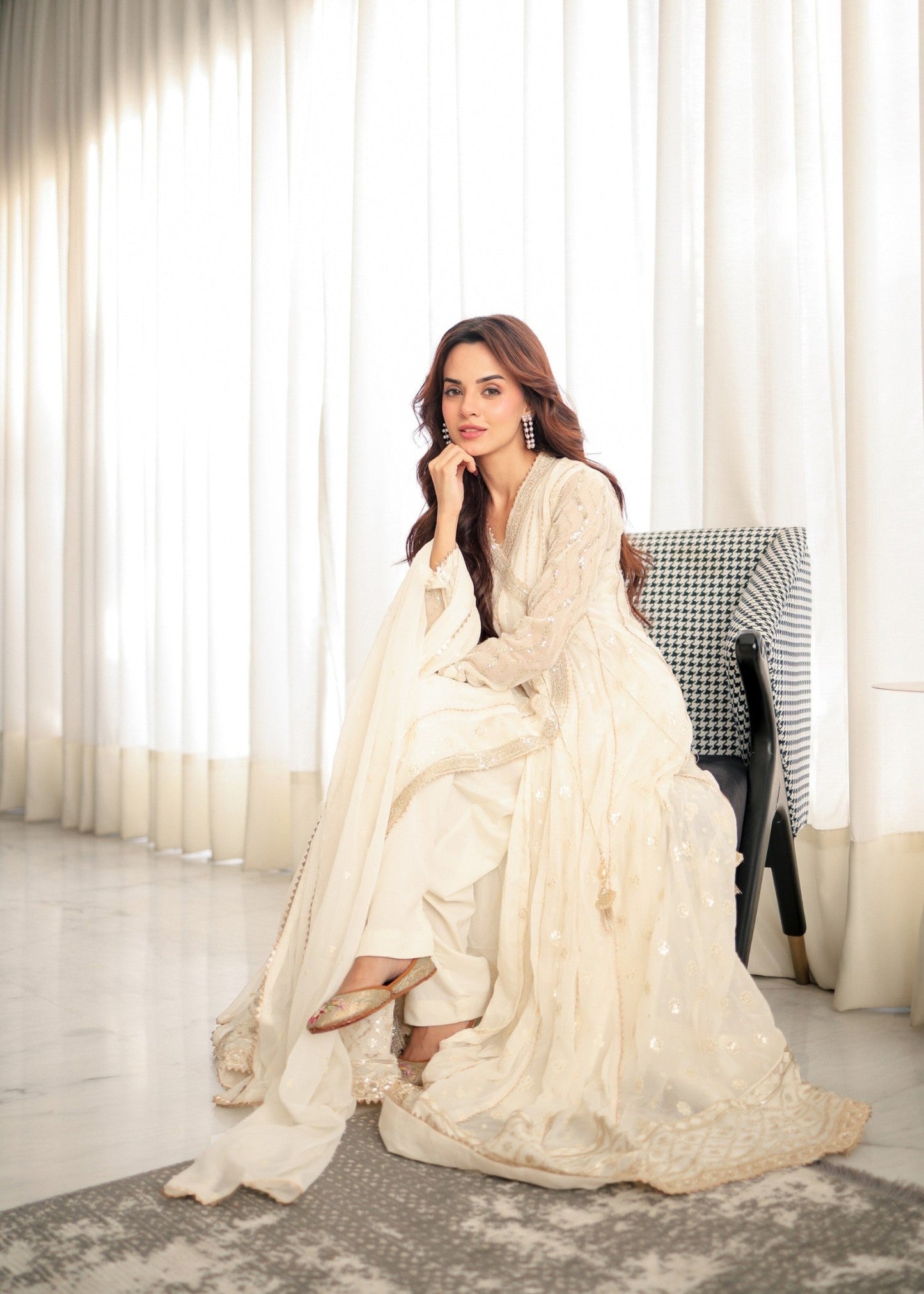 Komal Meer - Tiyara Maxi, Trouser and Dupatta - COD | 50% OFF