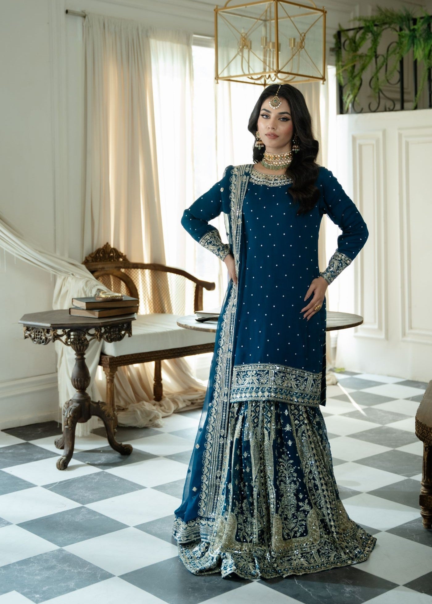 Sajal Ali - Deeya Shirt, Ghagra and Dupatta | 50% OFF