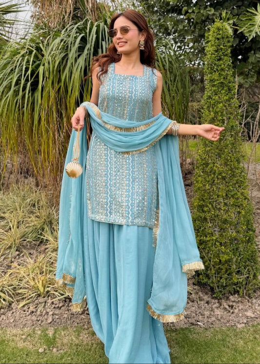 Fatima Faisal - Erya Shirt, Sharara and Dupatta - COD | 40% OFF