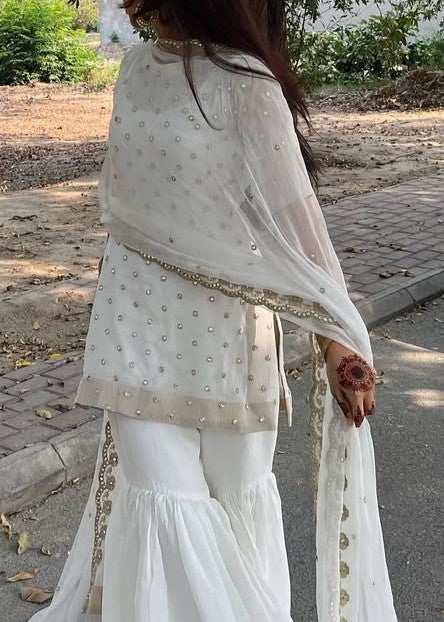 Aroosh - Zephyr Shirt, Gharara with Dupatta - COD | 50% OFF
