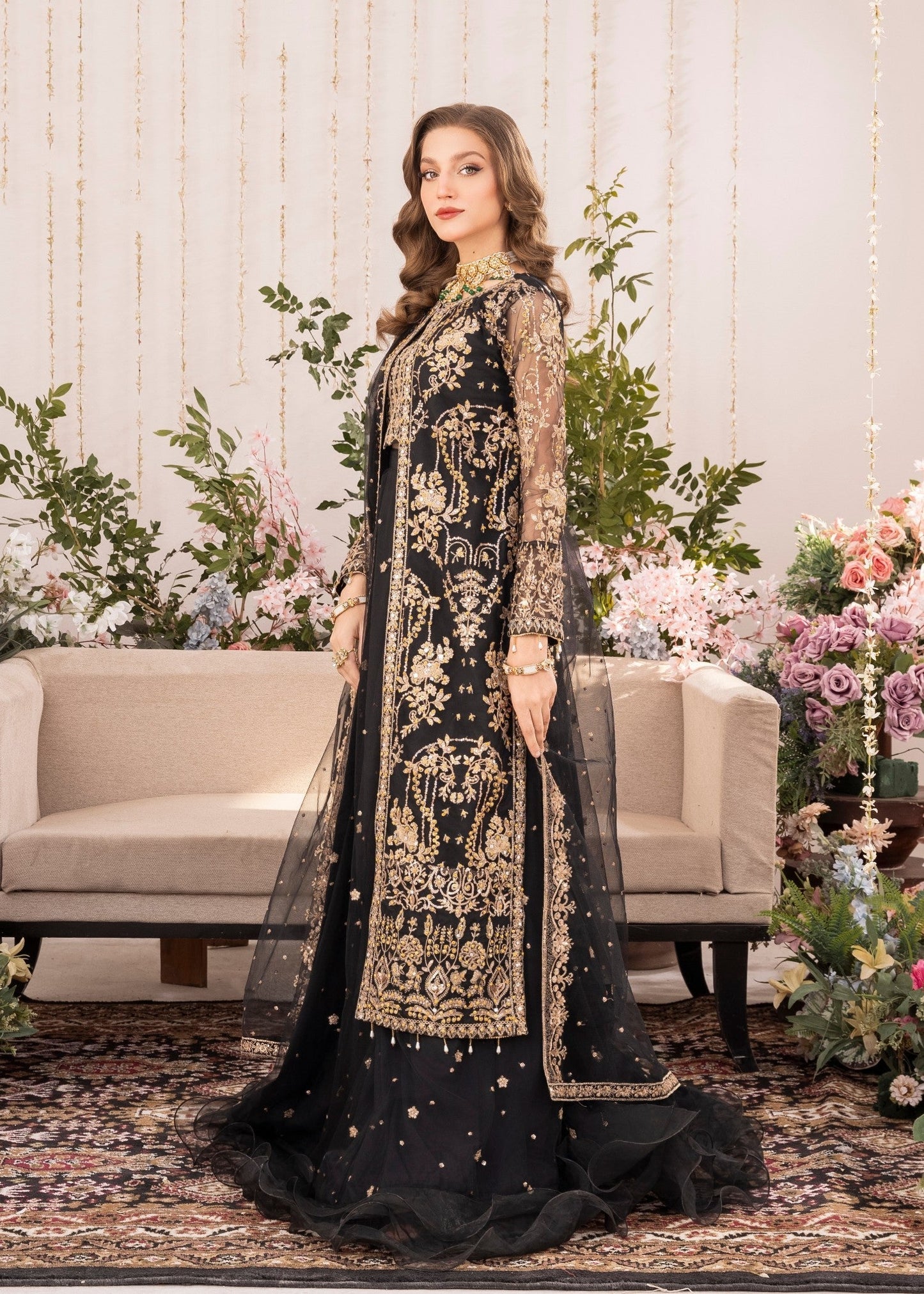 Alishba Abbasi - Olivia Shirt, Trouser with Dupatta Outfit - COD | 50% OFF