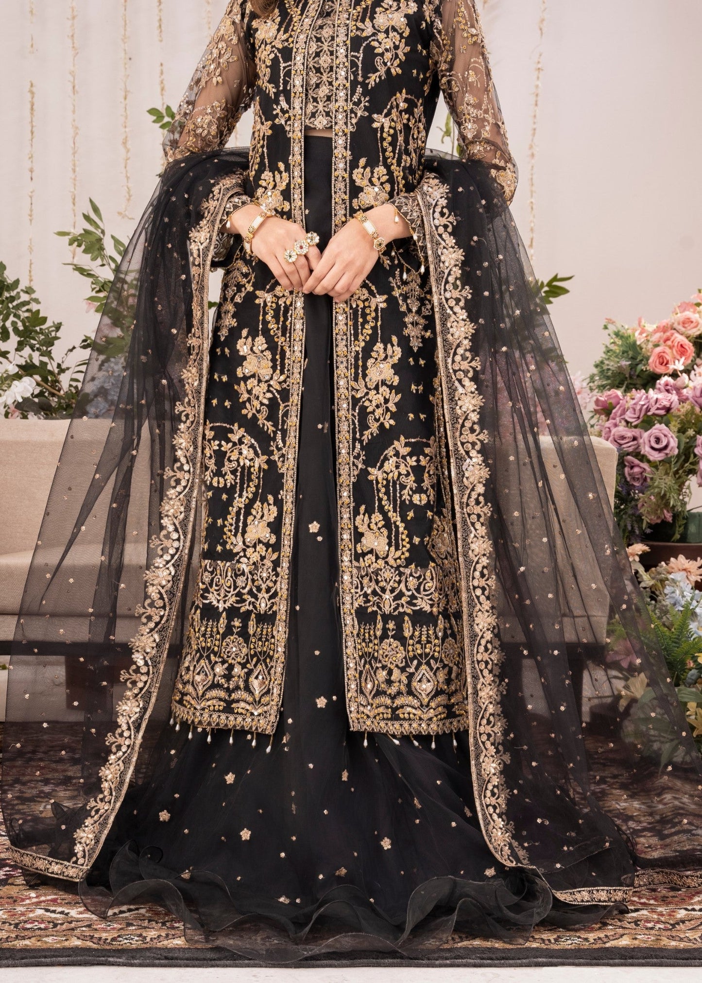 Alishba Abbasi - Olivia Shirt, Trouser with Dupatta Outfit - COD | 50% OFF