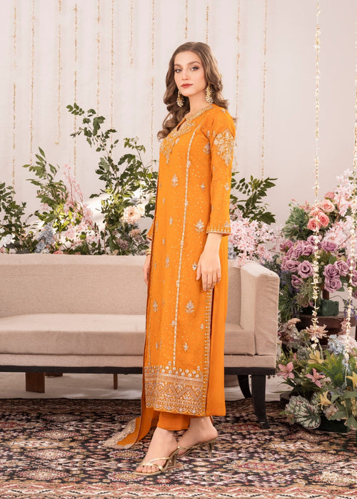 Alishba Abbasi - Azila Pishwas, Trouser with Duppatta - COD | 50% OFF