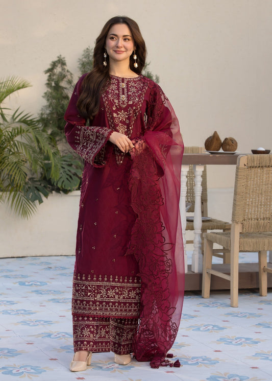 Hania Aamir - Feen Shirt, Trouser with Dupatta - COD | 50% OFF