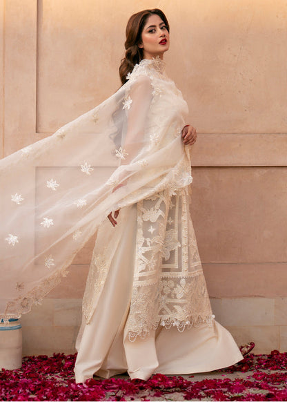 Sajal Ali - Viza Shirt, Trouser and Dupatta - COD | 50% OFF