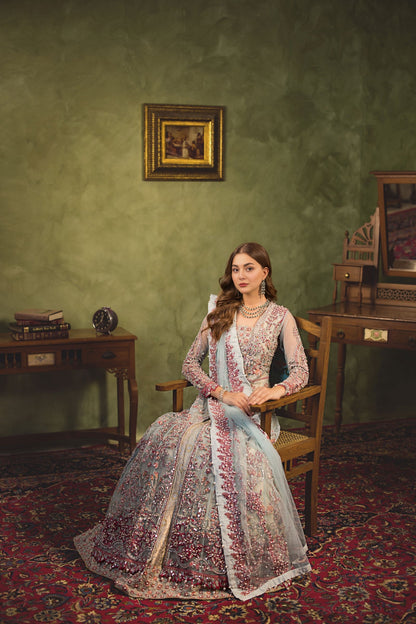 Hania Aamir Grey Marjanda - Nikkah Wear | 55% OFF