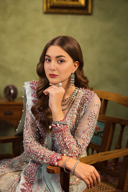 Hania Aamir Grey Marjanda - Nikkah Wear | 55% OFF