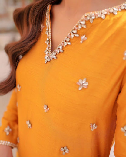 Iqra Aziz - Mango Long Shirt Trouser Dupatta | 65% OFF