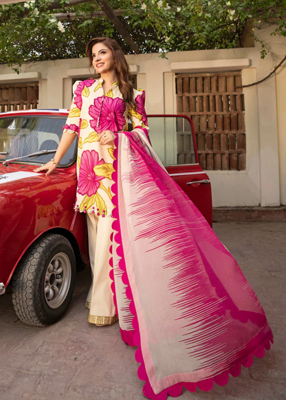 Dananeer - Dein Shirt, Trouser and Dupatta - COD | 50% OFF