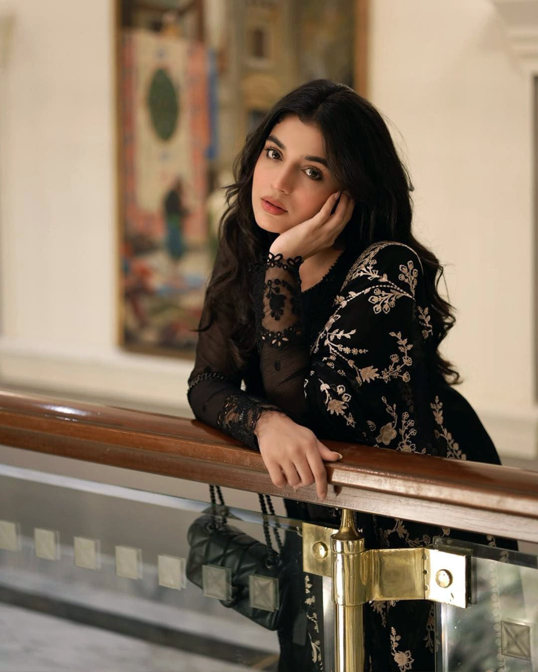 Laiba Khan Starry Black Bliss Shirt, Trouser and Dupatta set | 40% OFF | COD