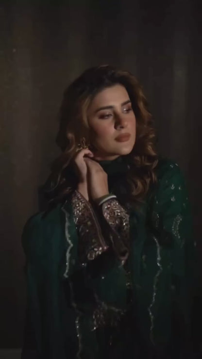 Kubra Khan - Mint Shirt, Trouser and Dupatta set | 50% OFF