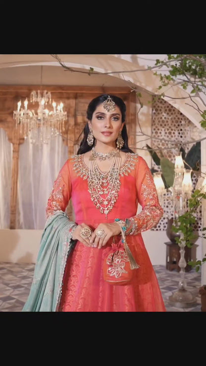 Ayeza Khan - Pinkish Red | 60% OFF