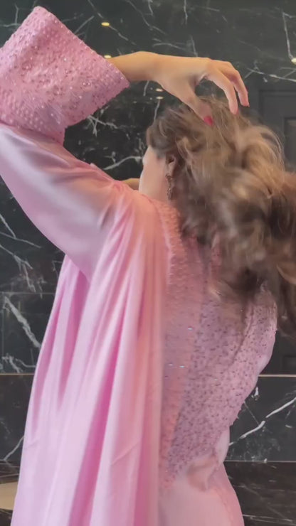 Anmol Baloch Pink Silk Shirt, Trouser with Dupatta | 40% OFF | Reshmi Shirt