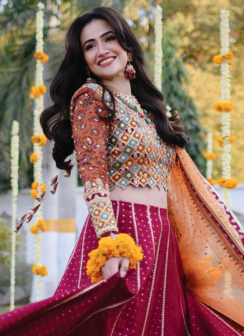 Sana Javed - Mastani Embroidered Lehenga Choli dress | 60% OFF