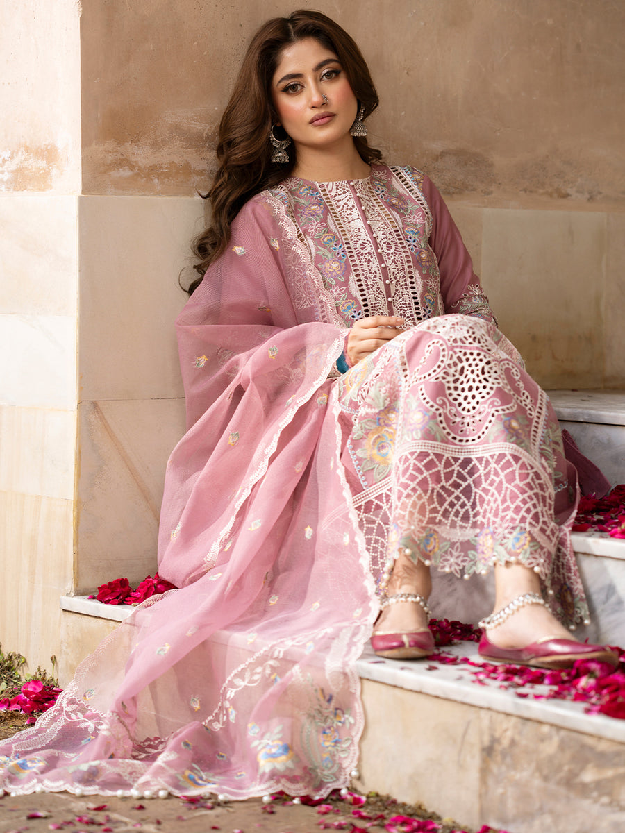 Sajal Ali - Nima Shirt, Trouser with Dupatta - COD | 50% OFF