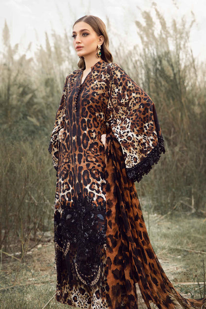 Alishba Abbasi - Cheetah Shirt, Trouser and Dupatta - COD | 50% OFF