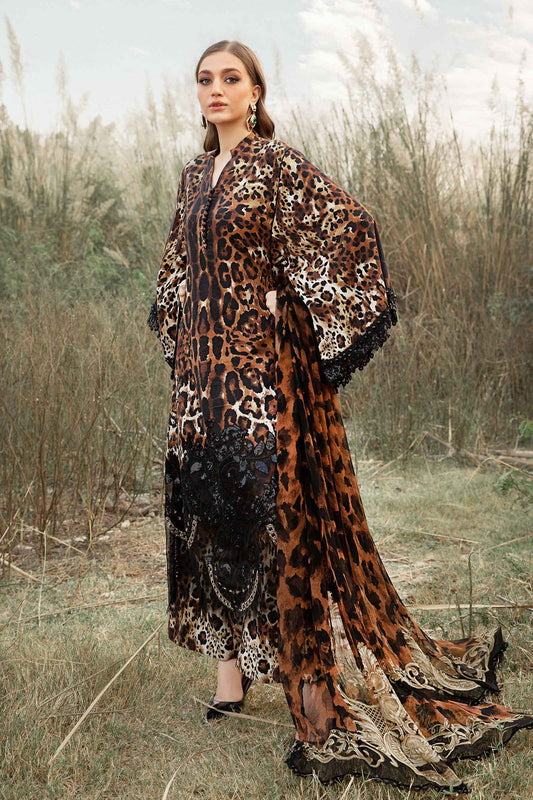 Alishba Abbasi - Cheetah Shirt, Trouser and Dupatta - COD | 50% OFF