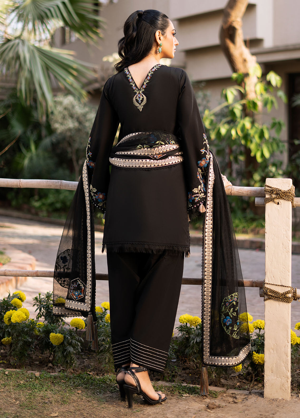 Laiba Khan x Sarah Khan -  Nina Shirt, Trouser and Dupatta - COD | 40% OFF
