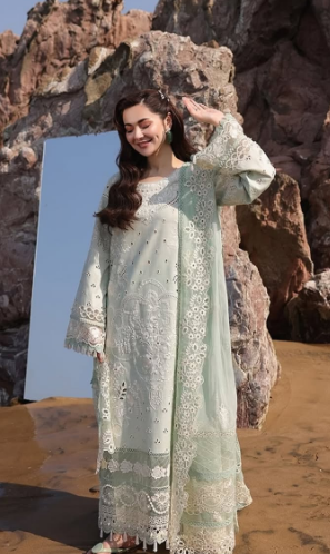 Hania Aamir - Tiya Shirt, Trouser with Dupatta - COD | 50% OFF