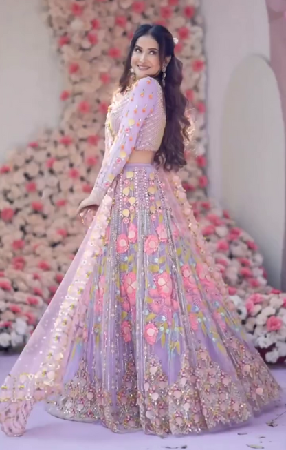 Lavender Sunlight Lehenga Choli Set | 75% OFF