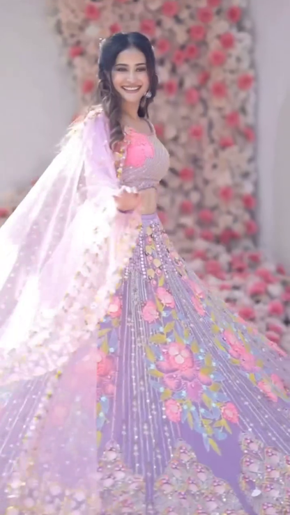 Lavender Sunlight Lehenga Choli Set | 75% OFF