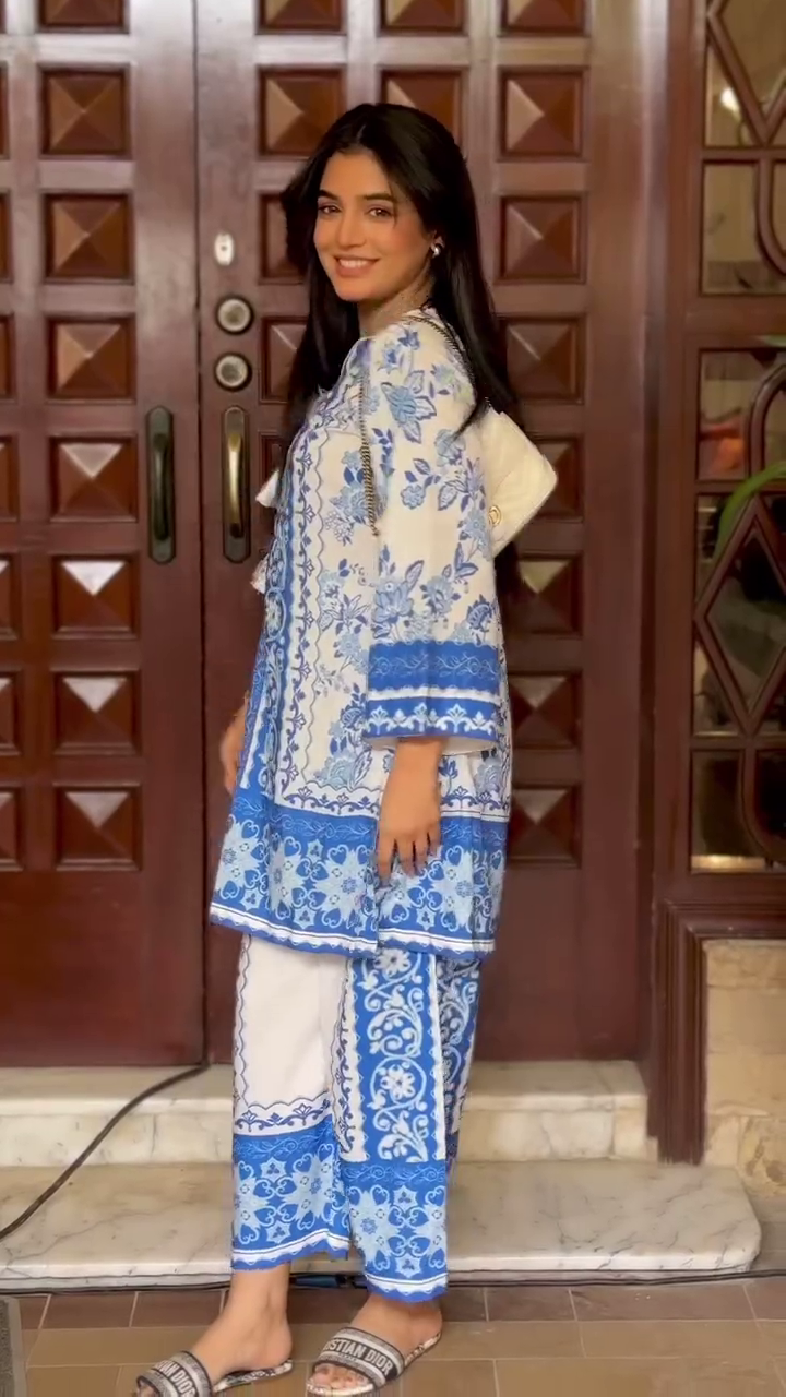 Laiba Khan - Vintage Shirt and Trouser - COD | 30% OFF