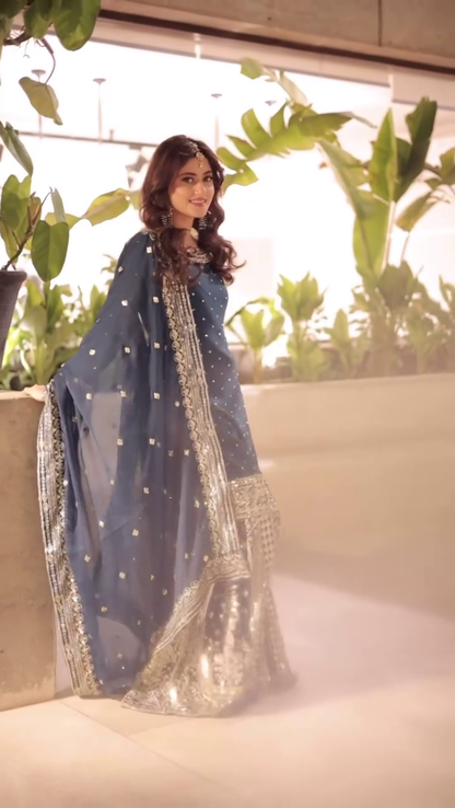 Sajal Ali - Deeya Shirt, Ghagra and Dupatta | 50% OFF